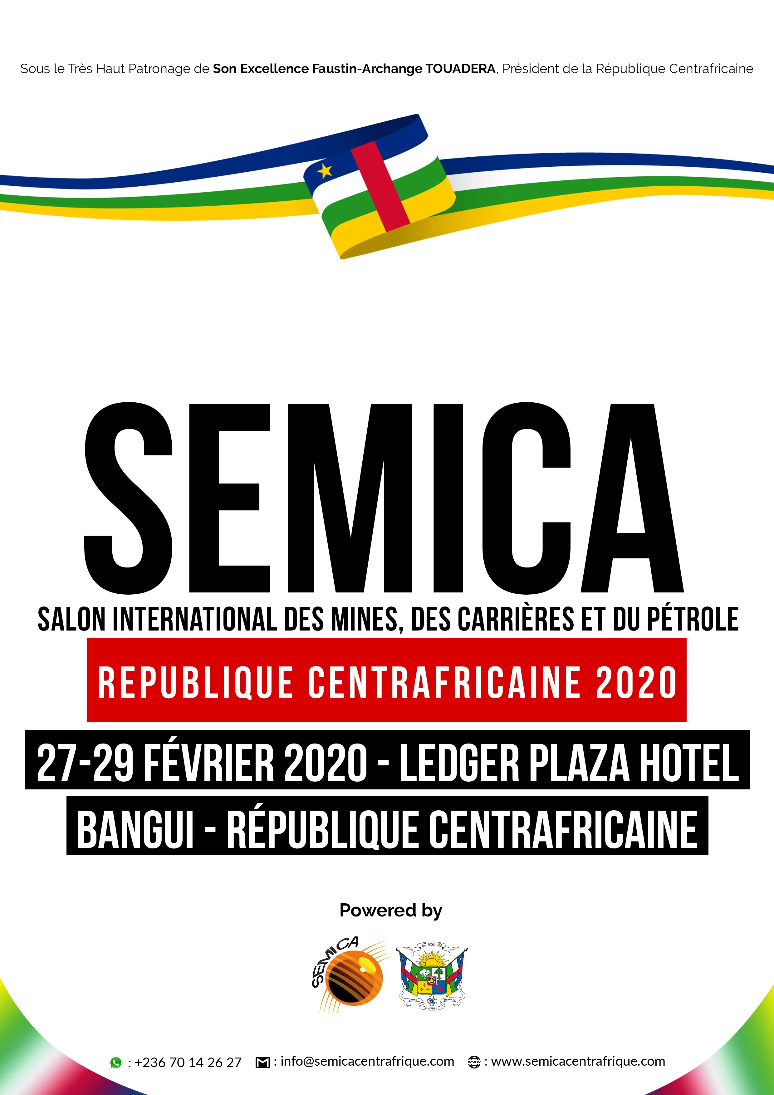 Affiche officielle du SEMICA République centrafricaine 2020